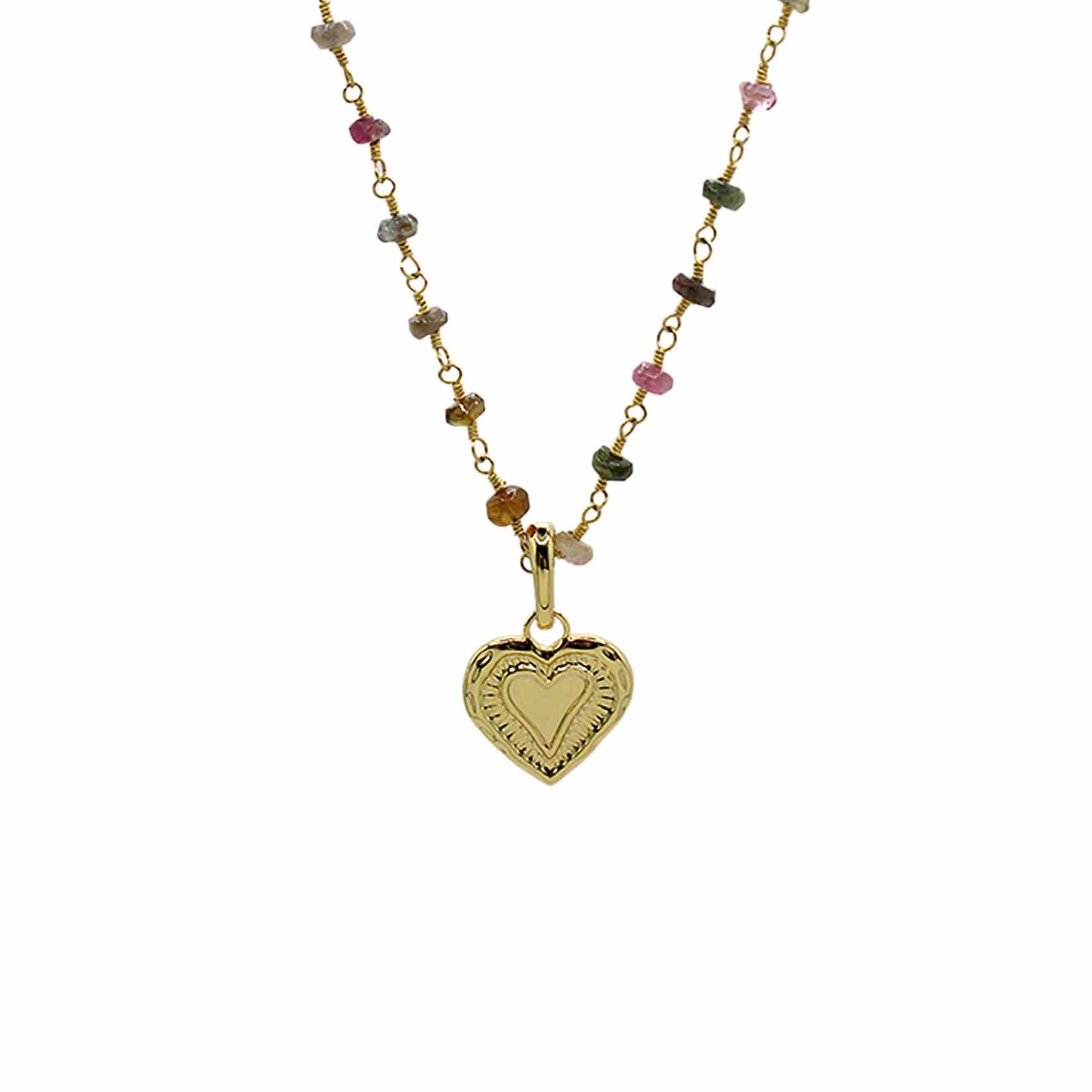 Gem Treasure Mini Heart Necklace