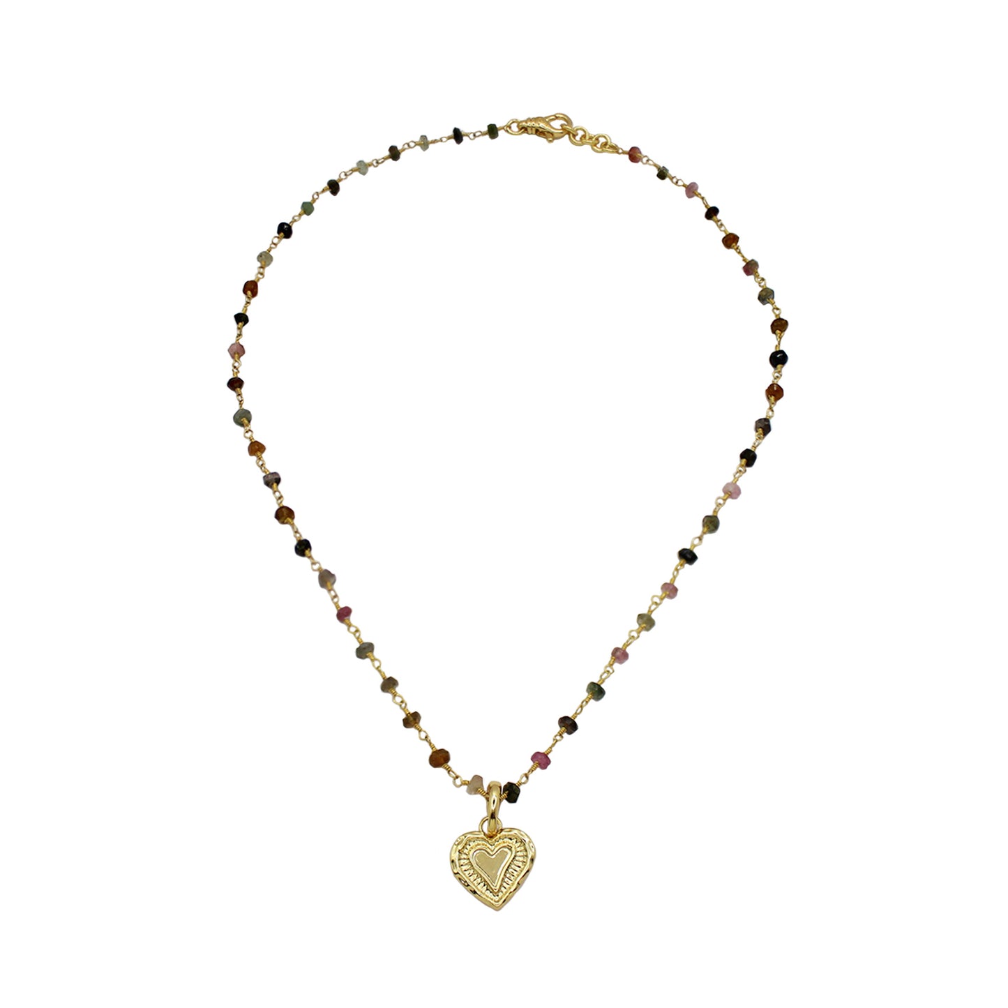 Gem Treasure Mini Heart Necklace