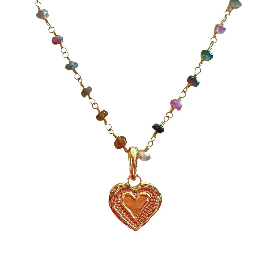 Gem Treasure Mini Heart Necklace