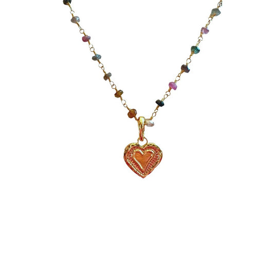 Gem Treasure Mini Heart Necklace